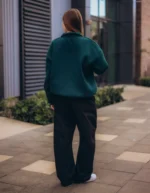 Green Oversized Polo Sweatshirt - Image 4