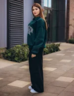 Green Oversized Polo Sweatshirt - Image 2